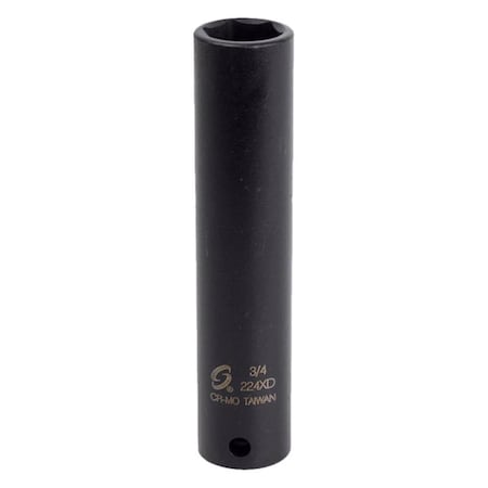 Gourmetgalley 0.5 in. Drive 6-Point Extra-Deep Impact Socket - 0.75 in. GO3638052